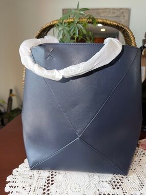 Walter Baker Navy Structured Tote